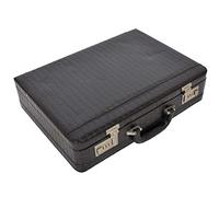 A1 FASHION GOODS Classic Attaché Case Croc-Print Leather Look Briefcase Dual Lock Business Bag Stead