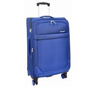 A1 FASHION GOODS Dual 4 Wheel Soft Suitcases Lightweight Expandable Luggage TSA Lock Travel Bags Trivial (Navy, Medium Check-in 24")