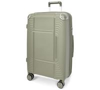 A1 FASHION GOODS Durable PP Hard Shell 4 Wheel Luggage Expandable with Zipper Lock Suitcases Travel Bags Vault (Green, Medium Check-in Size 24")