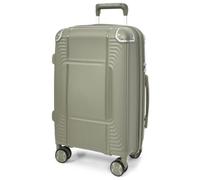 A1 FASHION GOODS Durable PP Hard Shell 4 Wheel Luggage Expandable with Zipper Lock Suitcases Travel Bags Vault (Green, Small Cabin Size 20")