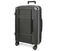 A1 FASHION GOODS Durable PP Hard Shell 4 Wheel Luggage Expandable with Zipper Lock Suitcases Travel Bags Vault (Black, Medium Check-in Size 24")