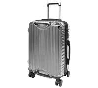 A1 FASHION GOODS Exclusive Hardside Spinner Luggage, 8 Wheels Expandable TSA Lock 5 Handles Cup Holder Lightweight Travel Bags Hove (Grey, Small Cabin Size)
