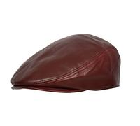 A1 FASHION GOODS Genuine Leather Flat Cap English Hat Baker-boy Golf Classic Gatsby Cap Wilfred