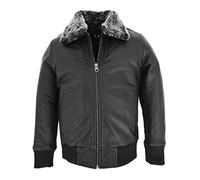 A1 FASHION GOODS Kids Bomber Leather Jacket Boys Childrens Varsity 2-12 Year Old - (4 = 3-4 Years) Black