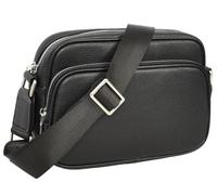 A1 FASHION GOODS Mens Cowhide Leather Crossbody Messenger Bag Black Bronco | Multiple Compartments, Adjustable Long Strap, Casual Work & Travel, Genuine Leather, Silver-Tone Hardware