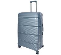 A1 FASHION GOODS Robust Expandable Hard Shell Spinner Luggage PP 8 Wheels Suitcases TSA Lock Zip Around Travel Bags Titan (Blue, Large Check-in Size 28")
