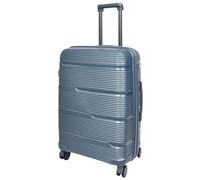 A1 FASHION GOODS Robust Expandable Hard Shell Spinner Luggage PP 8 Wheels Suitcases TSA Lock Zip Around Travel Bags Titan (Blue, Medium Check-in Size 24")