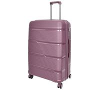 A1 FASHION GOODS Robust Expandable Hard Shell Spinner Luggage PP 8 Wheels Suitcases TSA Lock Zip Around Travel Bags Titan (Purple, Large Check-in Size 28")