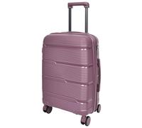 A1 FASHION GOODS Robust Expandable Hard Shell Spinner Luggage PP 8 Wheels Suitcases TSA Lock Zip Around Travel Bags Titan (Purple, Small Cabin Size 20")