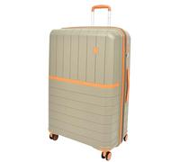 A1 FASHION GOODS Solid 8 Wheel Luggage Lightweight PP Expandable Suitcases Travel Bags Milky Cruise (Champagne, Large Check-in 78CM)