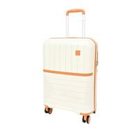 A1 FASHION GOODS Solid 8 Wheel Luggage Lightweight PP Expandable Suitcases Travel Bags Milky Cruise (Milky, Small Cabin 55CM)