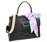 A1 FASHION GOODS Tote Bag for Women Faux Leather Top Handle Casual Outgoing Handbag A897 (Black)