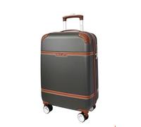 A1 FASHION GOODS Vintage Style 4 Wheel Hard Shell Luggage Expandable Lightweight Suitcases Grand Grey (Cabin)