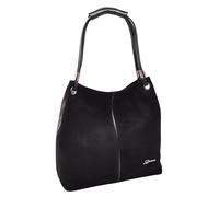 A1 FASHION GOODS Womens Real Leather Suede Shoulder Hobo Bag Large Casual Outgoing Handbag A7153 (Black)