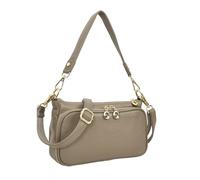 A1 FASHION GOODS Women's Small Genuine Leather Shoulder Crossbody Bag Clara | Multiple Zip Compartments, Gold-Tone Hardware, Adjustable Strap, Everyday & Travel Use, 4 Colour Options