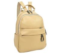 A1 FASHION GOODS Womens Soft Leather Backpack, Lightweight Rucksack for Travel and Work Multiple Pockets Daypack Metro (Apricot)