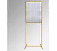 A1 Freestanding Pavement Sign Information Board Display Stand 180 CM Snap Frame Portrait Landscape Black White Silve Brass Gold (Brass Gold, A1 Portrait frame W 59.4cm x H 84.1cm)