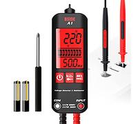 A1 Fully Automatic Anti-Burn Intelligent Digital Multimeter,Auto Senses The Zero and Fire Wires Fast Accurately Measures Voltage,Current,Conductor On/Off,Color Ring Resistance (A1)