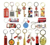 A1 Gifts 10 London Keyrings Great Britain Icons Union Jack Brelock UK Souvenir Metal KeyRing England famous Landmark keychain London Keyring