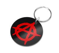 A1 Graphics Ltd Anarchy Symbol Keyring - Punk Rock Acrylic Keychain, Rebel Statement Gift