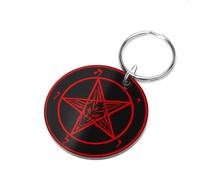 A1 Graphics Ltd Baphomet Keyring - Gothic Occult Symbol Acrylic Keychain, Dark Aesthetic Gift