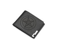 A1 Graphics Ltd Baphomet Wallet Vegan Leather Black Brown Grey Leather Mystical Symbol Wallet Gift for Occult Enthusiasts (Black)