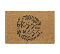 A1 Graphics Ltd Bless This Mess Brush Doormat Printed Door Mat Funny Welcome Mat First Home Couples Housewarming Gift