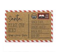 A1 Graphics Ltd Christmas Postcard Doormat Printed Coir Mat, Festive Holiday Door Mat for Porch or Entryway, Winter Welcome Rug, Front Door Decor, Seasonal Gift for Home