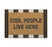 A1 Graphics Ltd Cool People Live Here Brush Doormat Printed Door Mat Novelty Welcome Mat