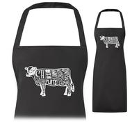 A1 Graphics Ltd Cow Beef Cuts Printed Apron Baking Dictionary Definition Home Cooking Chef Multiple Colours Available (Black)