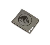 A1 Graphics Ltd Dinosaur Wallet Vegan Leather Black Brown Grey Leather Jurassic Era Wallet Gift for Prehistoric Fans (Grey)