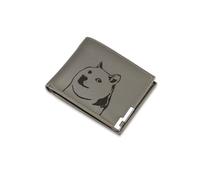 A1 Graphics Ltd Doge Coin Wallet Vegan Leather Black Brown Grey Leather Digital Cryptocurrency Wallet Gift for Meme Lovers (Grey)