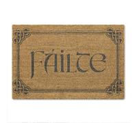 A1 Graphics Ltd Fáilte Doormat Irish Gaelic Welcome Mat Celtic Inspired Entrance Mat Natural Coir Door Mat for Home, Cottage or Garden Housewarming Gift (Design 1)