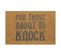 A1 Graphics Ltd For Those About To Knock Doormat Rock Inspired Door Mat Funny Porch Mat Music Lover Home Decor