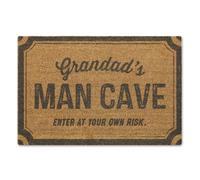 A1 Graphics Ltd Grandad's Man Cave Brush Doormat Printed Door Mat Funny Welcome Mat First Home Couples Housewarming Gift