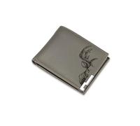 A1 Graphics Ltd Half Stag Wallet Vegan Leather Black Brown Grey Leather Majestic Deer Wallet Gift for Nature Lovers (Grey)