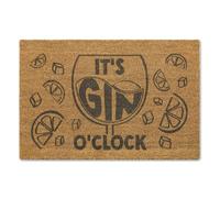 A1 Graphics Ltd Its Gin O'clock Brush Doormat Printed Door Mat Funny Welcome Mat First Home Couples Housewarming Gift