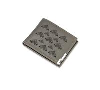 A1 Graphics Ltd Moth Pattern Wallet Vegan Leather Black Brown Grey Leather Insect Design Wallet Gift for Nature Lovers (Grey)