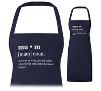 A1 Graphics Ltd Mum Printed Apron Baking Dictionary Definition Home Cooking Chef Multiple Colours Available (Navy)