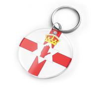 A1 Graphics Ltd Northern Ireland Flag Keyring Ulster Banner Acrylic Keychain, Patriotic Gift (Circle)