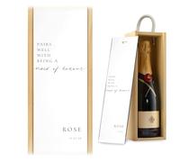A1 Graphics Ltd Pairs Well With Being A Maid Of Honour Wine Gift Box Custom Printed Wedding Gift Maid of Honour (Natural)