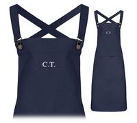 A1 Graphics Ltd Personalised Barista Apron with Cross Back Baking Custom Name Home Cooking Cocktails Bar Chef Several Colours Available (Navy)