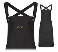 A1 Graphics Ltd Personalised Barista Apron with Cross Back Baking Custom Name Home Cooking Cocktails Bar Chef Several Colours Available (Black)