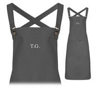 A1 Graphics Ltd Personalised Barista Apron with Cross Back Baking Custom Name Home Cooking Cocktails Bar Chef Several Colours Available (Grey)