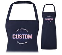 A1 Graphics Ltd Personalised Custom Printed Apron Baking Cooking Crafts Chef Business Promotion (Navy)