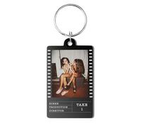 A1 Graphics Ltd Personalised Film Reel Keyring Movie Keyring Custom Photo & Text Keychain, Retro Film Strip Style Gift