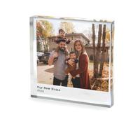 A1 Graphics Ltd Personalised Photo Print Acrylic Block Plaque Your Image & Text Printed Free Standing Picture Ornament (10cm x 10cm)
