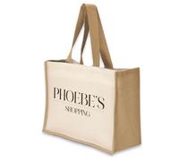 A1 Graphics Ltd Personalised Tote Bag Custom Large Jute Shopping Bag With Custom Name & Text (Natural)