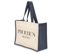 A1 Graphics Ltd Personalised Tote Bag Custom Large Jute Shopping Bag With Custom Name & Text (Navy)