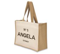 A1 Graphics Ltd Personalised Tote Bag Custom Large Jute Shopping Bag With Perfume Design (Natural)